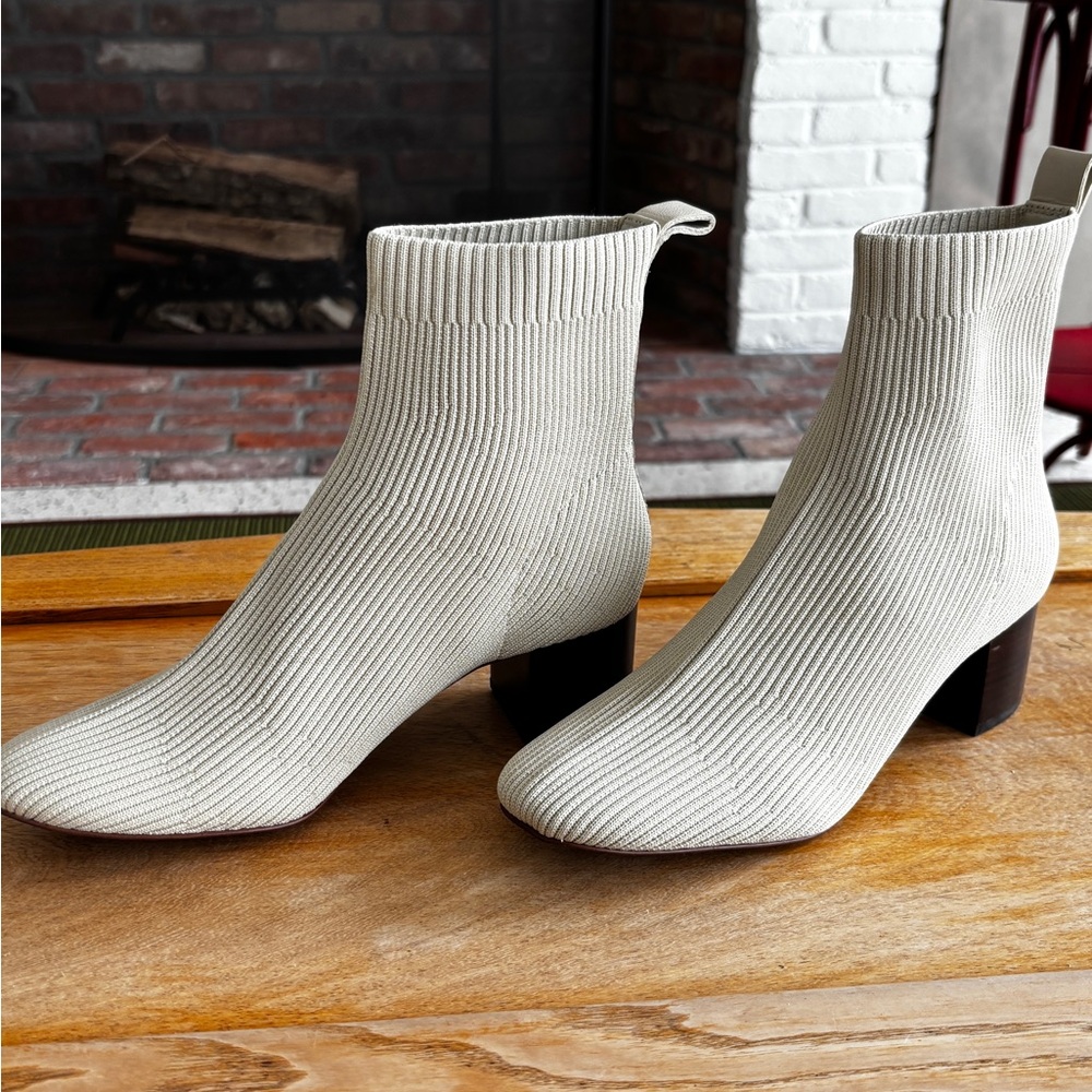 Everlane Cream Ankle Boots
